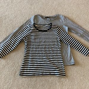 The Limited set of 2 striped tees